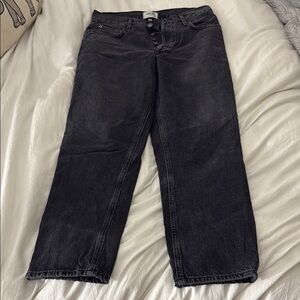 Agolde Charcoal Button-Fly Jeans